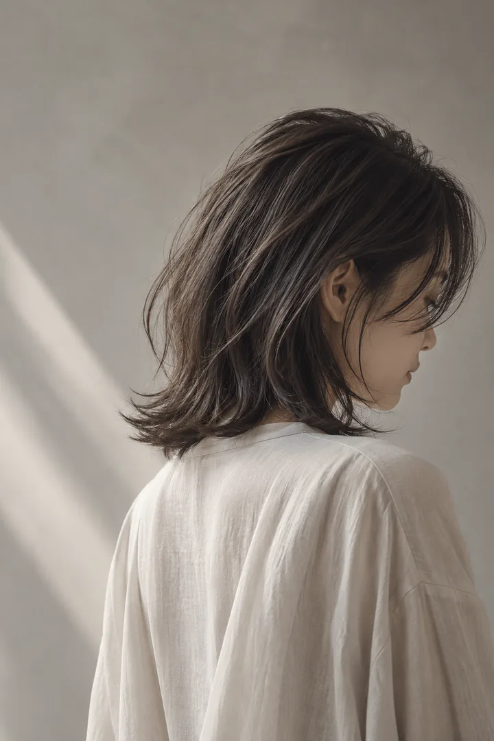 自然な動きのあるヘアスタイル